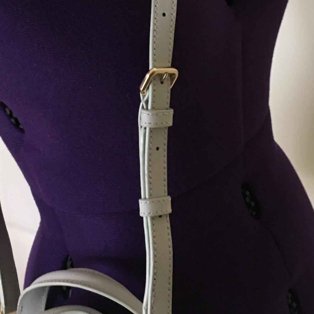 DKNY Light Gray Double Zip Crossbody Handbag NWT - Picture 5 of 15